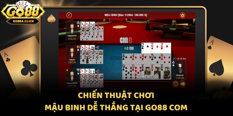 Chiến thuật chơi mậu binh dễ thắng tại Go88 com