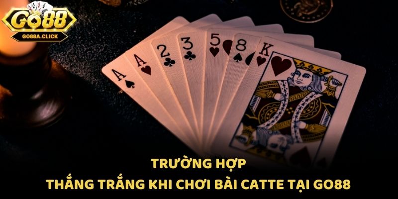 Trường hợp thắng trắng khi chơi bài catte tại Go88